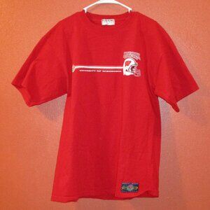 NCAA Shirt Wisconsin Badgers 1999 Men X Large Red White Black Rose Bowl Shirt